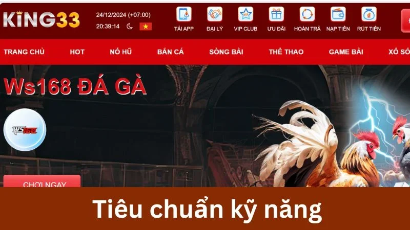 Chiến kê với tiêu chuẩn kỹ năng