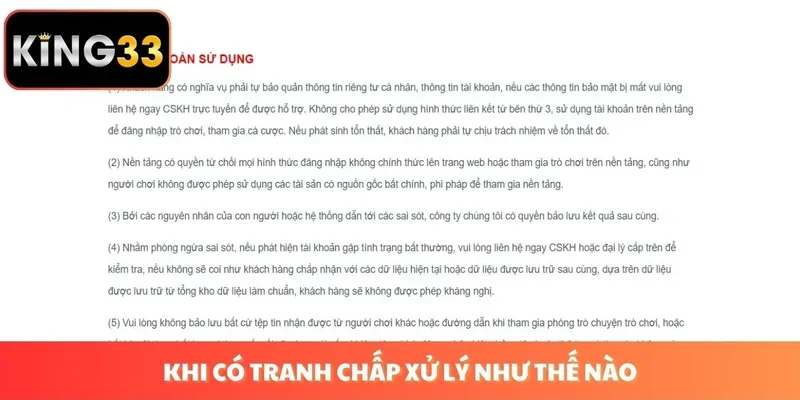 Khi có tranh chấp thì được xử lý như thế nào