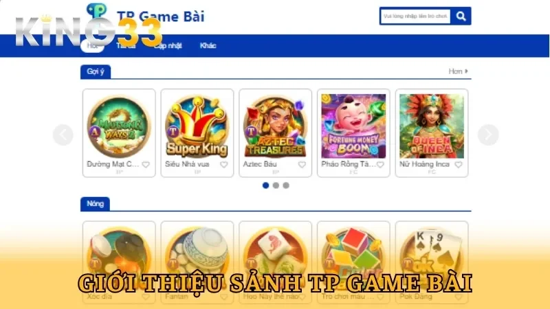 Giới thiệu TP Game bài