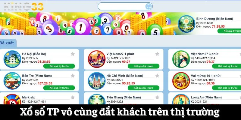 Xổ số TP vô cùng đắt khách trên thị trường 