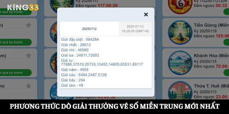 Phương thức dò giải thưởng xổ số miền Trung mới nhất